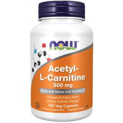 Now Foods Acetyl-L-Karnitin (ALC) 500 mg 100 veg kapslí