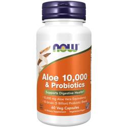 Now Foods Aloe 10000 + Probiotika 60 veg kapslí