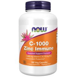 Now Foods C 1000 Zinc Immune 180 kapslí