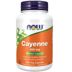 Now Foods Cayenne 500 mg 250 kapslí