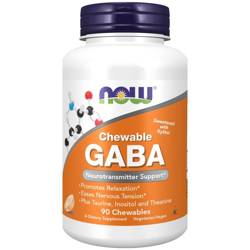 Now Foods GABA (Kyselina Gama Aminomáselná) 250 mg 90 cucací tablety