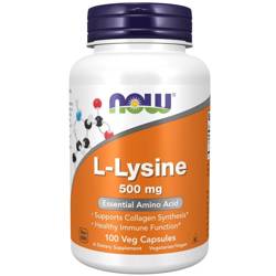 Now Foods L-Lysin 500 mg 100 veg kapsli