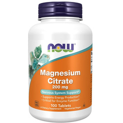 Now Foods Magnesium (Citrát Hořečnatý) 200 mg 100 tablet