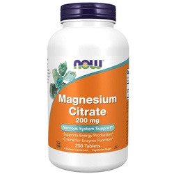 Now Foods Magnesium (Citrát Hořečnatý) 200 mg 250 tablet