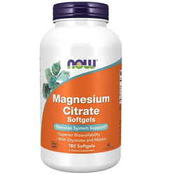 Now Foods Magnesium (Citrát Hořečnatý) Softgels 180 kapslí