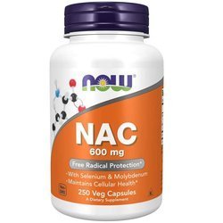 Now Foods N-Acetyl Cystein (NAC) 600 mg 250 veg kapslí