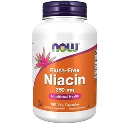 Now Foods Niacin 250 mg Flush Free 180 veg kapslí