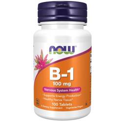 Now Foods Vitamín B1 (Thiamin) 100 mg 100 tablet
