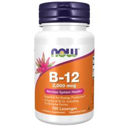 Now Foods Vitamín B12 2000 mcg 100 cucací tablety