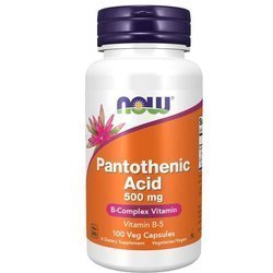 Now Foods Vitamín B5 (Kyselina Pantothenová) 500 mg 100 kapslí
