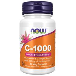 Now Foods Vitamín C 1000 mg Bioflavonoidy a Rutin 30 veg kapslí