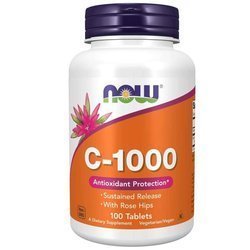 Now Foods Vitamín C 1000 mg s Šípkem 100 tablet s prodlouženou absorpcí