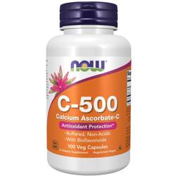 Now Foods Vitamin C-500 Calcium Ascorbate-C 100 kapslí