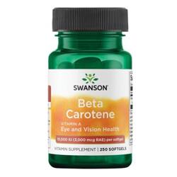 Swanson Beta Karoten (Vitamín A) 10000 iu 250 kapslí
