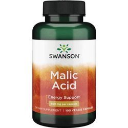 Swanson Kyselina Malicová (Malic Acid) 600 mg 100 kapslí