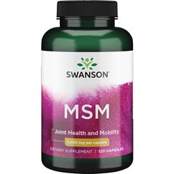Swanson MSM Metylosulfonylometan 1000 mg 120 kapslí