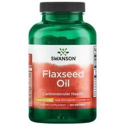 Swanson Olej Lněný (Flaxseed Oil) 1000 mg 100 kapslí