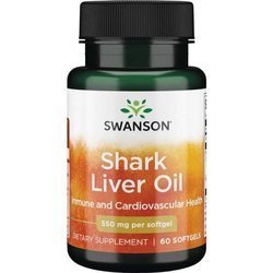 Swanson Olej ze Žraločích Jater 550 mg 60 kapslí