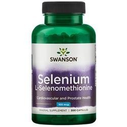 Swanson Selenium L-selenomethionin 100 mcg 300 kapslí