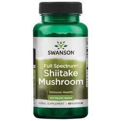 Swanson Shiitake Mushroom 500 mg 60 kapslí