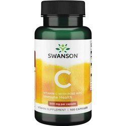 Swanson Vitamin C 500 mg + Šípek 100 kapslí