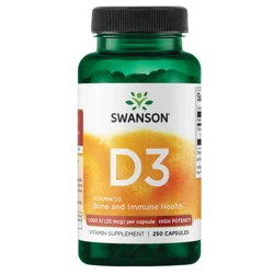 Swanson Vitamín D3 1000 iu Cholekalciferol 250 kapslí