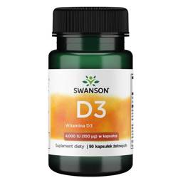 Swanson Vitamín D3 4000 iu Cholekalciferol 90 kapslí