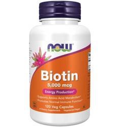 Now Foods Biotin 5000 mcg 120 veg kapslí