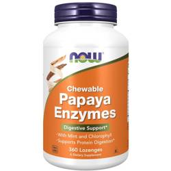 Now Foods Papaya Enzyme 360 cucací tablety