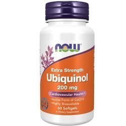 Now Foods Ubiquinol Koenzym Q10 Extra Strength 200 mg 60 kapslí