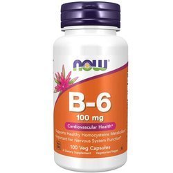 Now Foods Vitamín B6 100 mg 100 kapslí