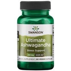 Swanson Ashwagandha KSM-66 250 mg 60 kapslí