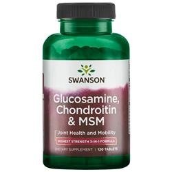 Swanson Glukosamin, Chondroitin a MSM 120 tablet