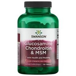 Swanson Glukosamin, Chondroitin a MSM Higher Strength 120 tablet