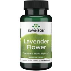 Swanson Lavender Flower (Lavandula) 400 mg 60 kapslí