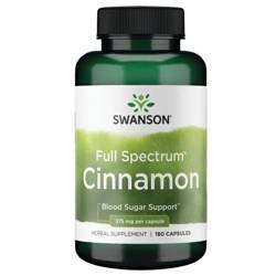 Swanson Skořice (Cinnamon) 375 mg 180 kapslí