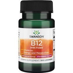 Swanson Vitamín B12 a Kyselina Listová 100 cucací tablety