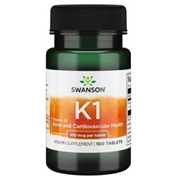 Swanson Vitamín K1 100 mcg 100 tablet