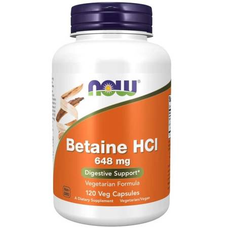Now Foods Betaine HCl 648 mg 120 veg kapslí