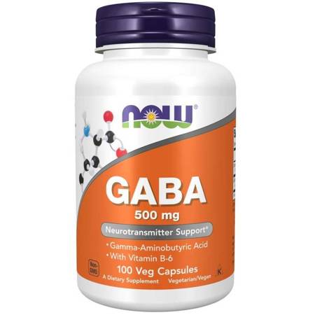 Now Foods GABA (Kyselina Gama Aminomáselná) 500 mg 100 veg kapslí