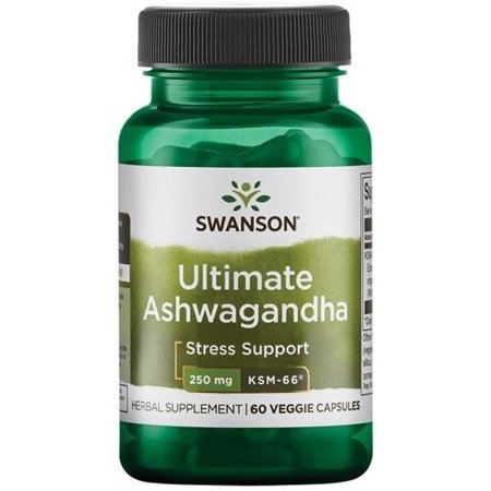 Swanson Ashwagandha KSM-66 250 mg 60 kapslí