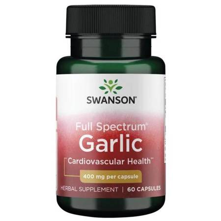 Swanson Česnek (Garlic) 400 mg 60 kapsułek