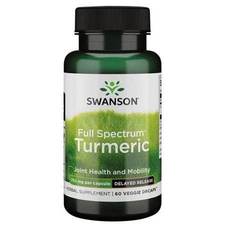 Swanson Kurkuma (Turmeric) 750 mg 60 kapslí s prodlouženou absorpcí
