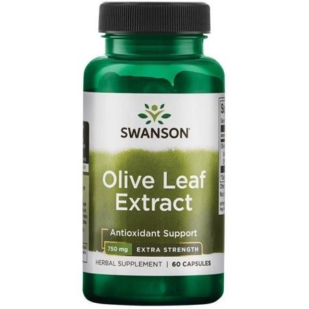 Swanson Olivové List (Olive Leaf) Extract 750 mg 60 kapslí