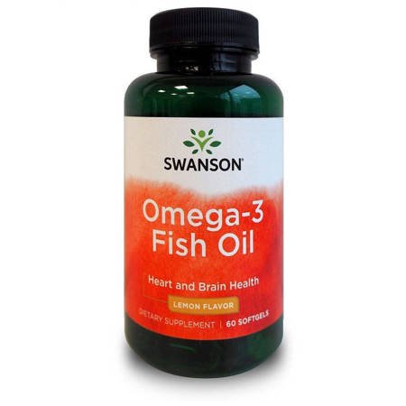 Swanson Omega-3 Fish Oil 180 EPA / 120 DHA 60 kapslí