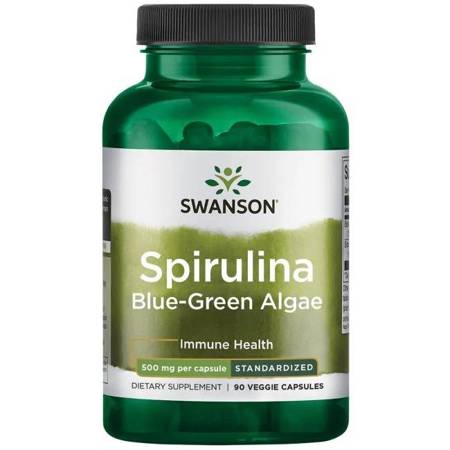 Swanson Spirulina Blue-Green Algae 500 mg 90 kapslí