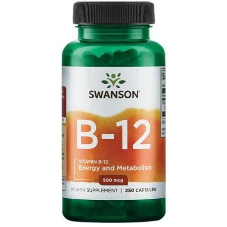 Swanson Vitamín B12 500 mcg 250 kapslí