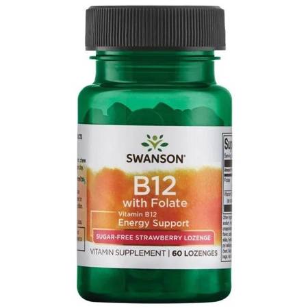 Swanson Vitamín B12 a Kyselina Listová 60 cucací tablety