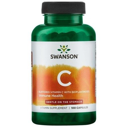 Swanson Vitamin C 500 mg Pufrovaný + Bioflavonoidy 100 kapslí