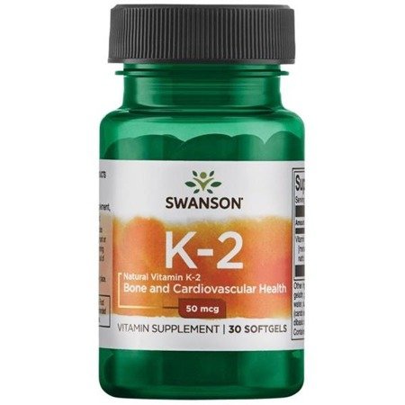 Swanson Vitamín K2 MK7 50 mcg 30 kapslí
